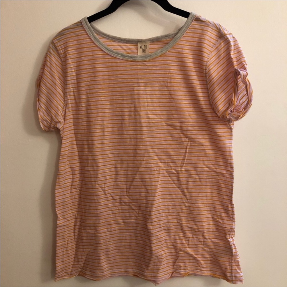 NWT FREE PEOPLE Striped Short Sleeves Clare Tee - Picture 5 of 7